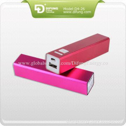 Slim Power Banks, Lightweight 2,600mAh USB Universal with Aluminum Housing